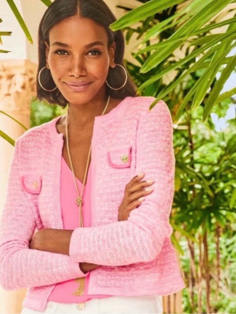 Lilly Pulitzer Kienna Cardigan Calla Lilly Pink Size XS